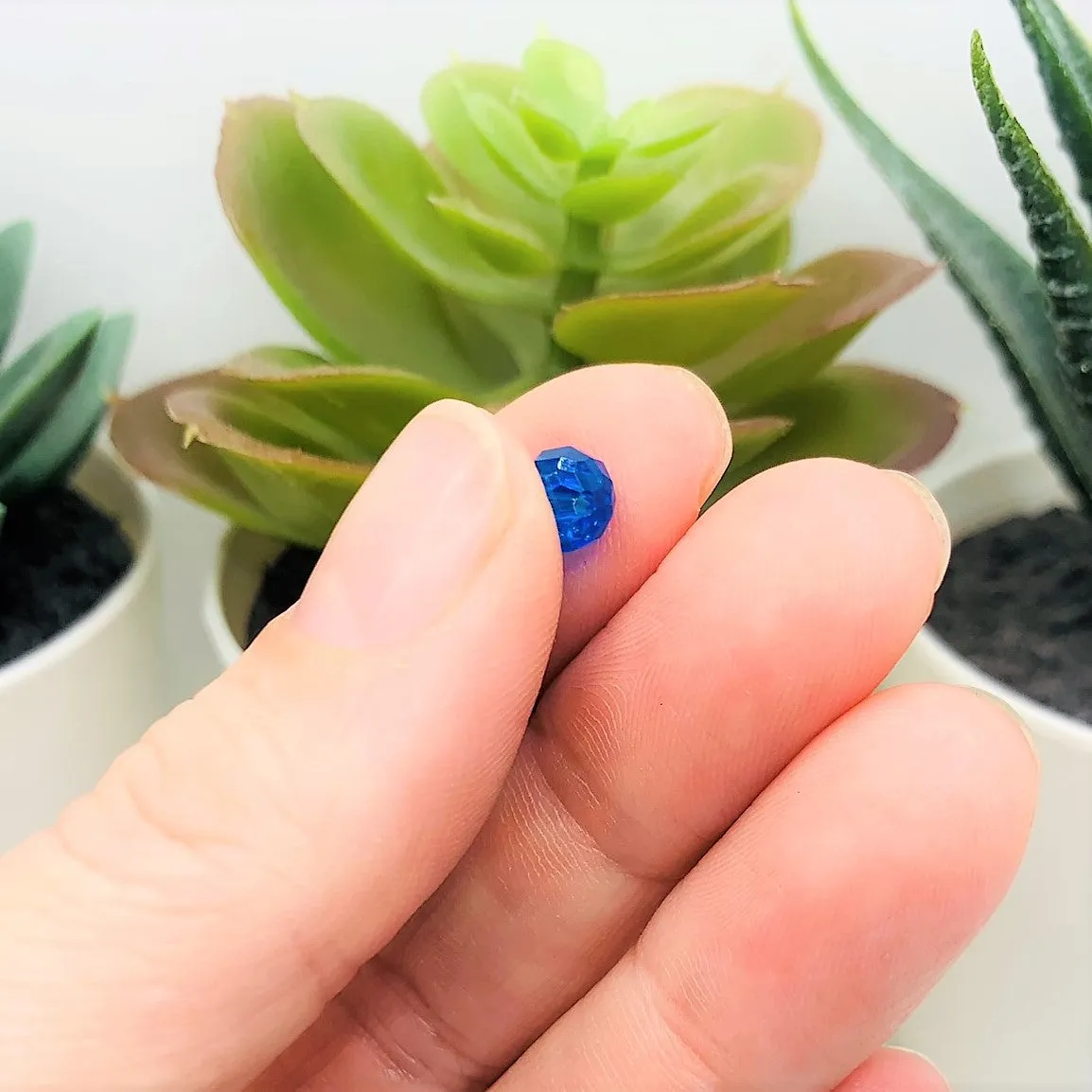 4, 20 or 50 Pieces: 6x8 mm Teardrop Dark Blue Imitation Crystal September Birthstone Beads