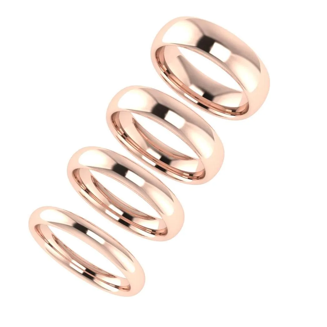 5mm Wedding Band Ring White Gold