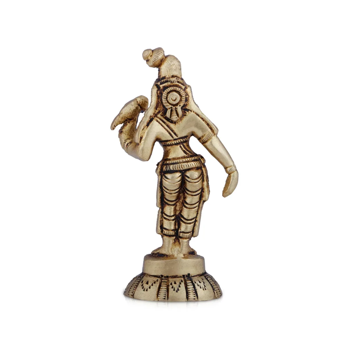 Andal Idol - 3.5 x 1.25 Inches | Antique Brass Idol/ Andal Vigraham for Pooja/ 120 Gms Approx