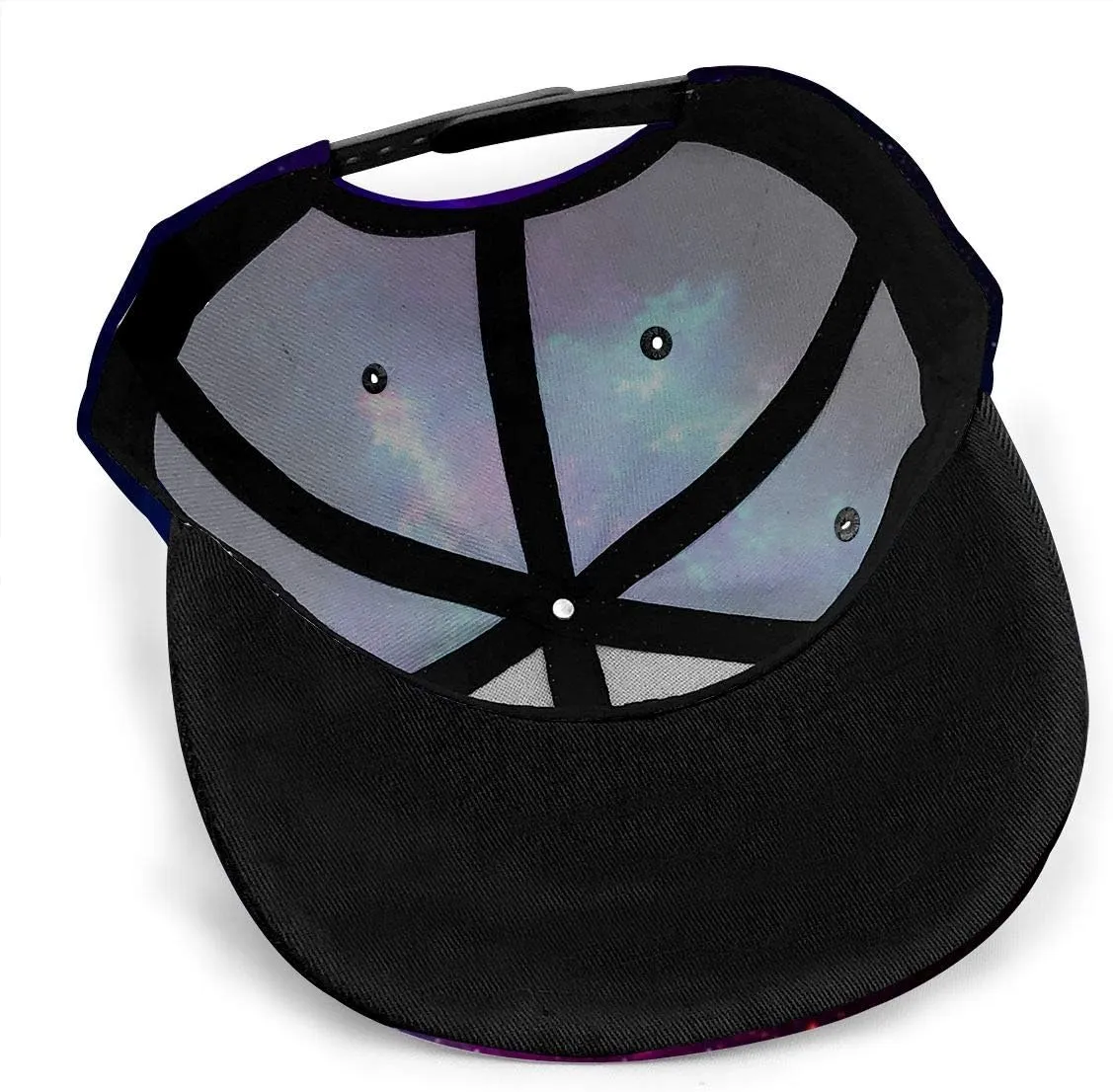 Baseball Cap Men Women - Rainbow Tie Dye Adjustable 3D Printed Snapback Flat Bill Hip Hop Hat
