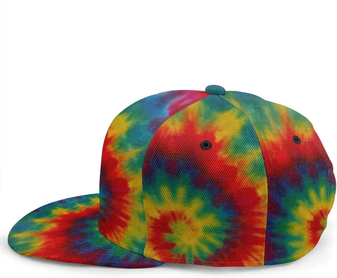 Baseball Cap Men Women - Rainbow Tie Dye Adjustable 3D Printed Snapback Flat Bill Hip Hop Hat