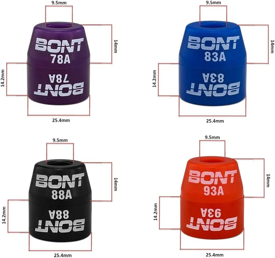 Bont Roller Skates - Replacement Top Cone or Bottom Barrel Cushions Bushings - Quad Roller Skate Derby Plate - Made in USA
