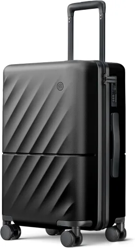 Carry On Suitcase, 20 Inch Carry-On Luggage with Double Spinner Wheels, Anti-Burst Zipper, Hard Case PC Suitcase Carry On, Lightweight Travel Luggage, TSA Approved (Onyx Black, Hudson)