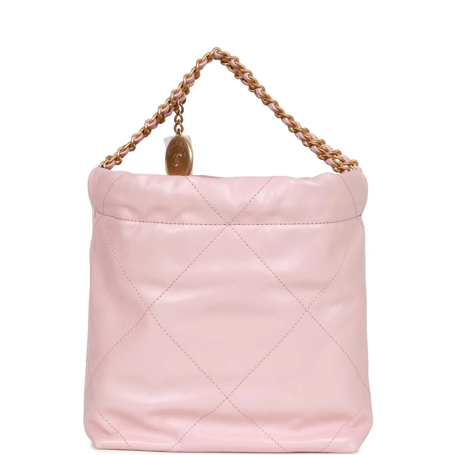 Chanel Mini 22 Bag Pink Calfskin Gold Hardware
