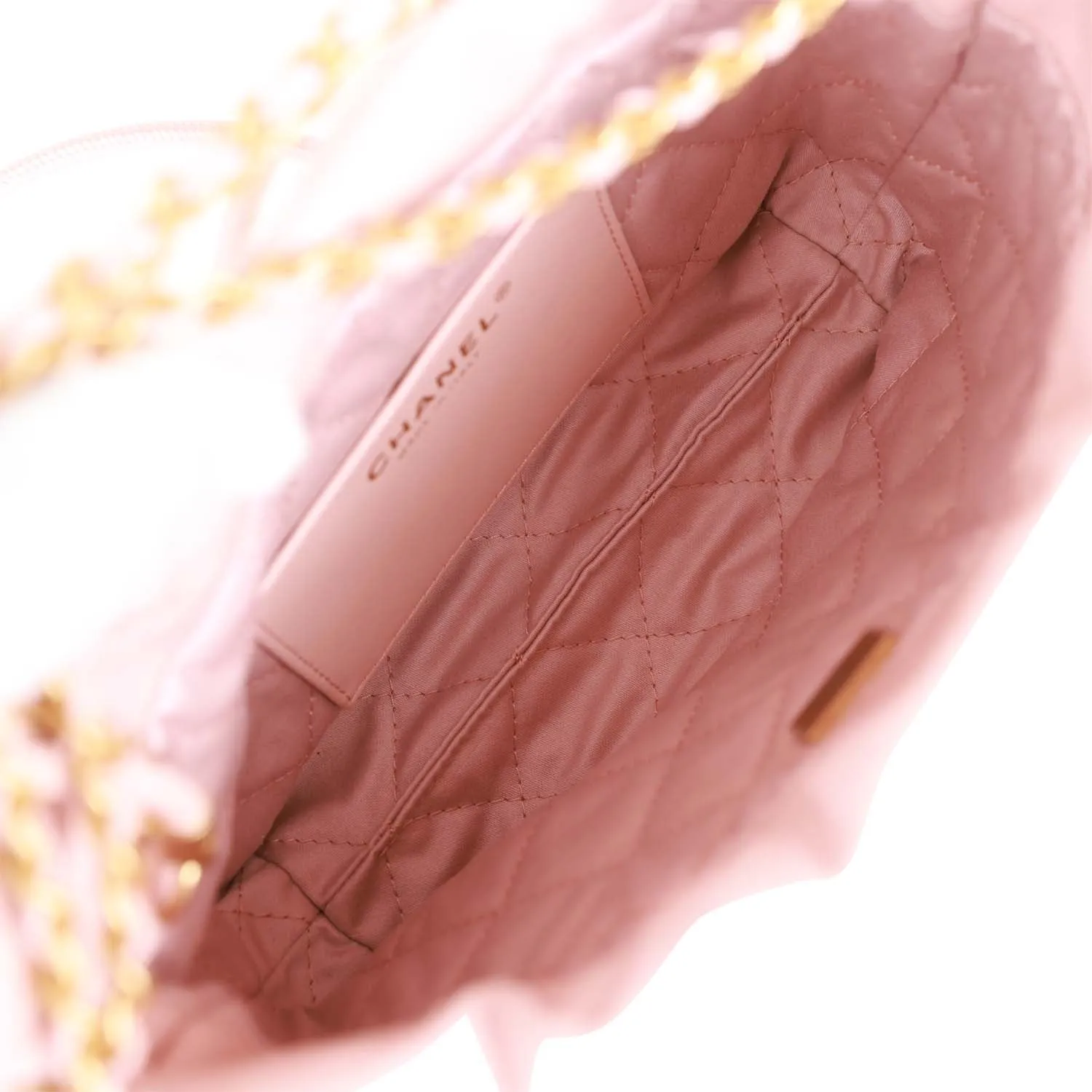 Chanel Mini 22 Bag Pink Calfskin Gold Hardware