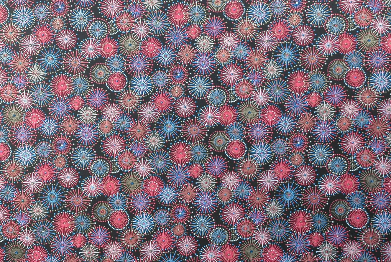 Chiyogami Fireworks on Black