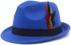 Classic Fedora Hats for Men & Women Wide Brim Felt Hat Panama Dress Fedora Hat