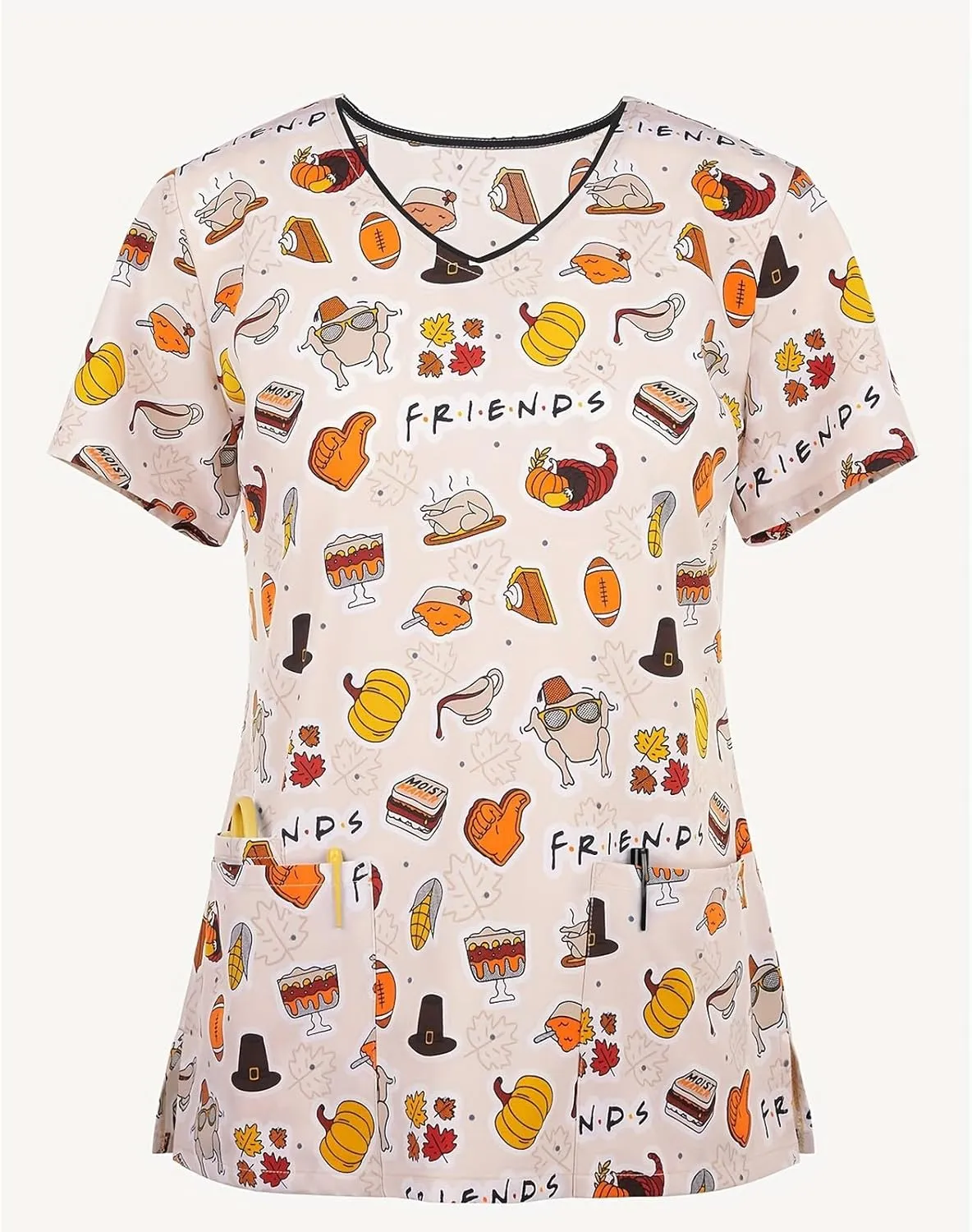 Cozy Fit Plus Size Scrub Shirts Medical Uniforms Tops Print Scrubs for Women Nurse Vet Pediatric with Design