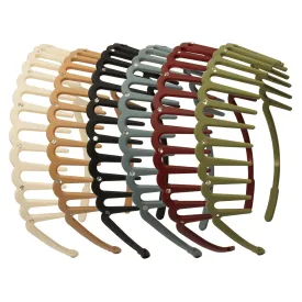 Cuizhiyu 6PK Plastic Headbands with Teeth for Women Teeth Comb Headbands Zigzag Headband Non-Slip Hair Hoops Hair Accessories