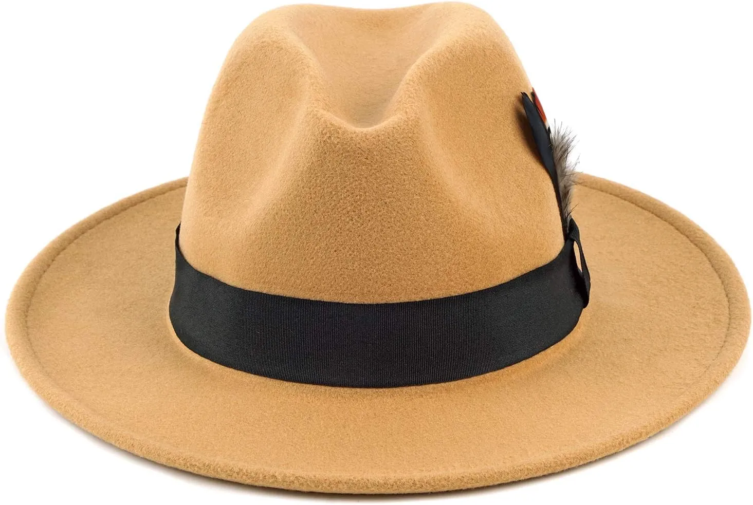 FADACHY Classic Fedora Hats for Men & Women Wide Brim Felt Hat Panama Dress Fedora Hat
