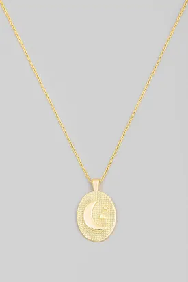 FMN136 Oval Moon Brass Gold