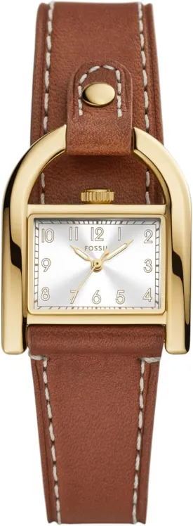 Fossil Women's Harwell Quartz Stainless Steel and Leather Three-Hand Watch