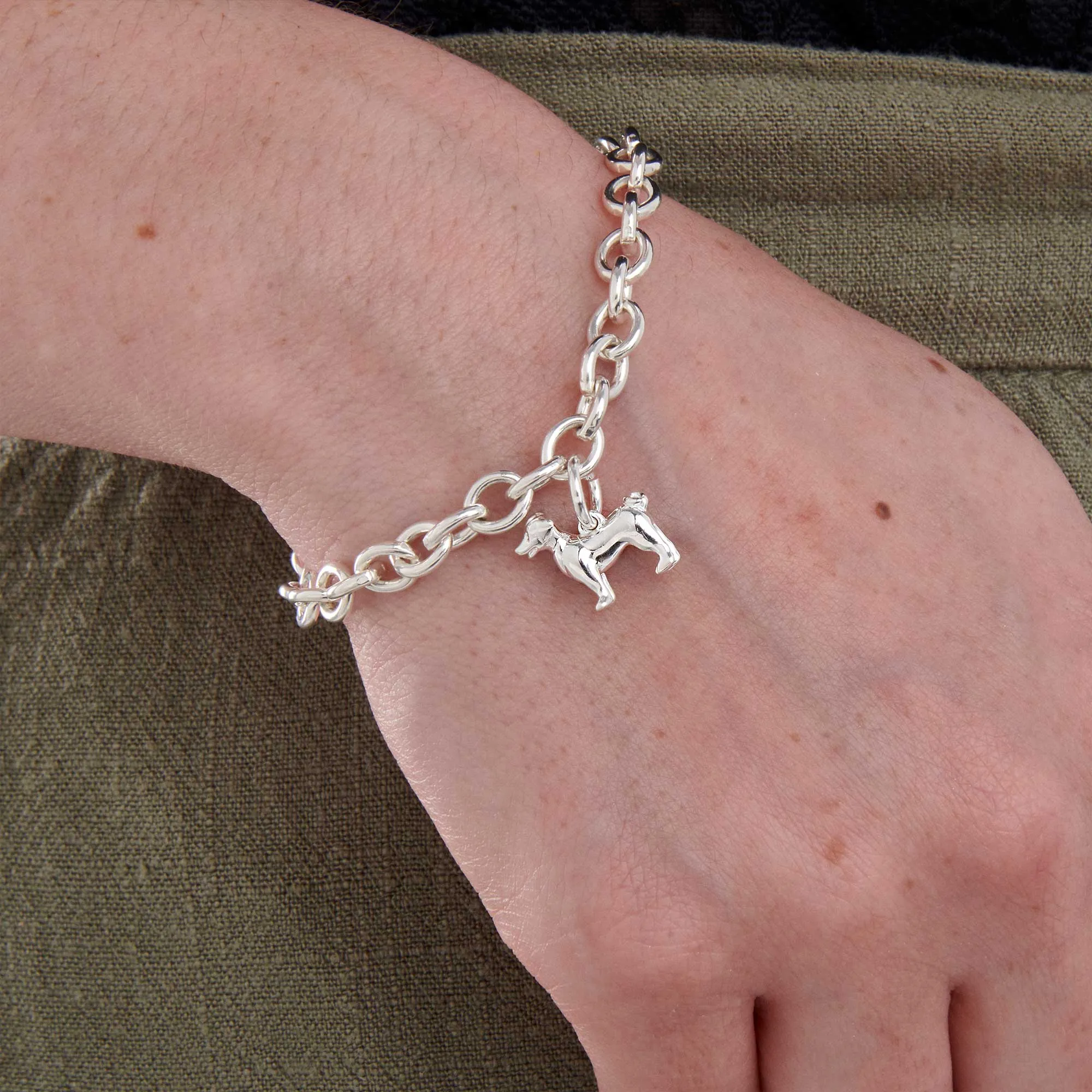 Jack Russell Terrier Silver Dog Charm