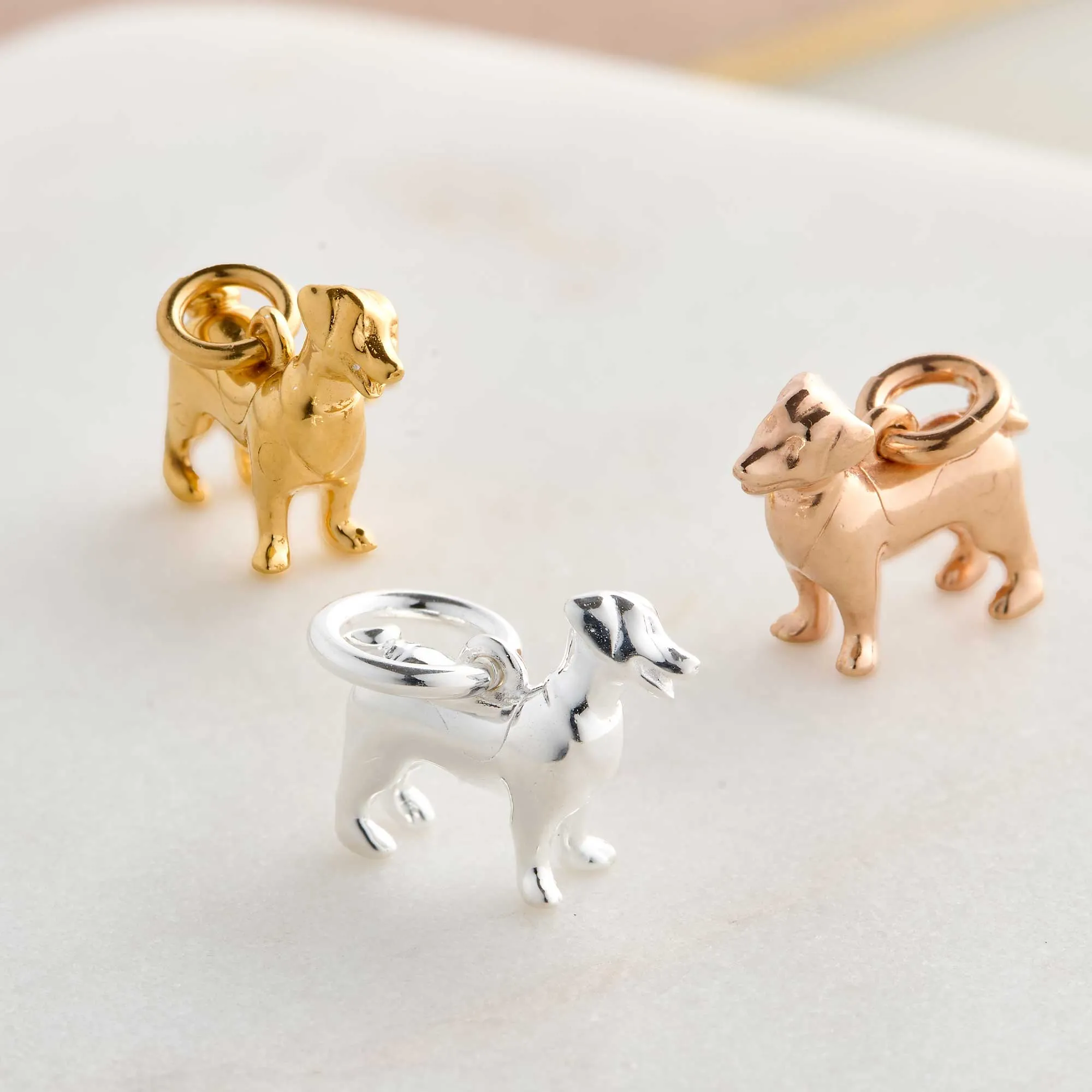 Jack Russell Terrier Silver Dog Charm