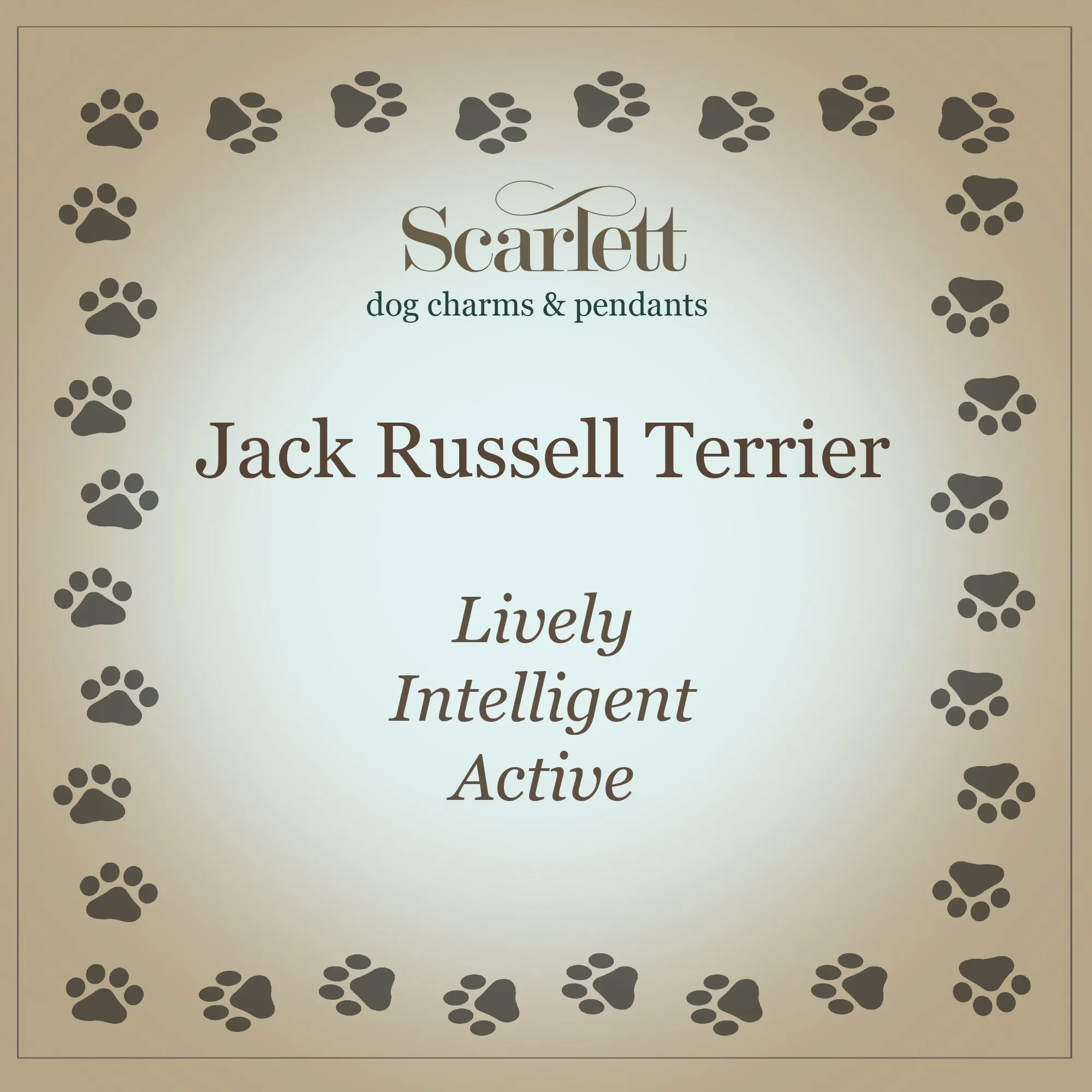 Jack Russell Terrier Silver Dog Charm