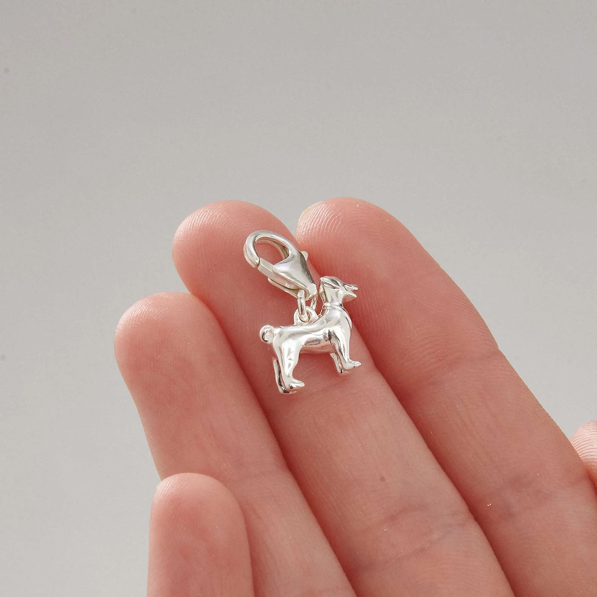Jack Russell Terrier Silver Dog Charm