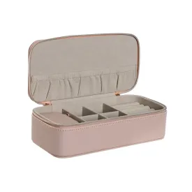 Jewelry box Home ESPRIT Light Pink 20,5 x 10 x 6 cm (2 Pieces)