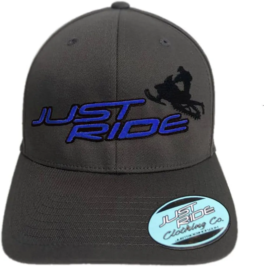 JUST RIDE Mountain Sled Hat Cap Snowmobile Custom Colors Personalized