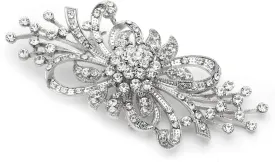 Mariell Antique Crystal Bridal Brooch Pin for Weddings, Bridesmaid, Mother of The Bride Jewelry Accessory