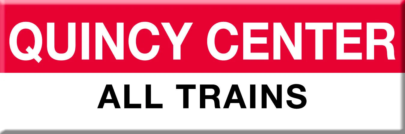 MBTA Red Line Quincy Center Station Magnet