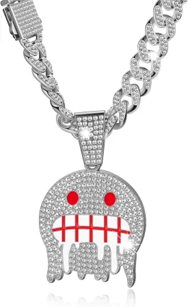 Miami Mens Cuban Link Chain Silver Gold Plated Bling Cuban Necklace Diamond Chain for Men iced out chain Hip Hop Jewelry