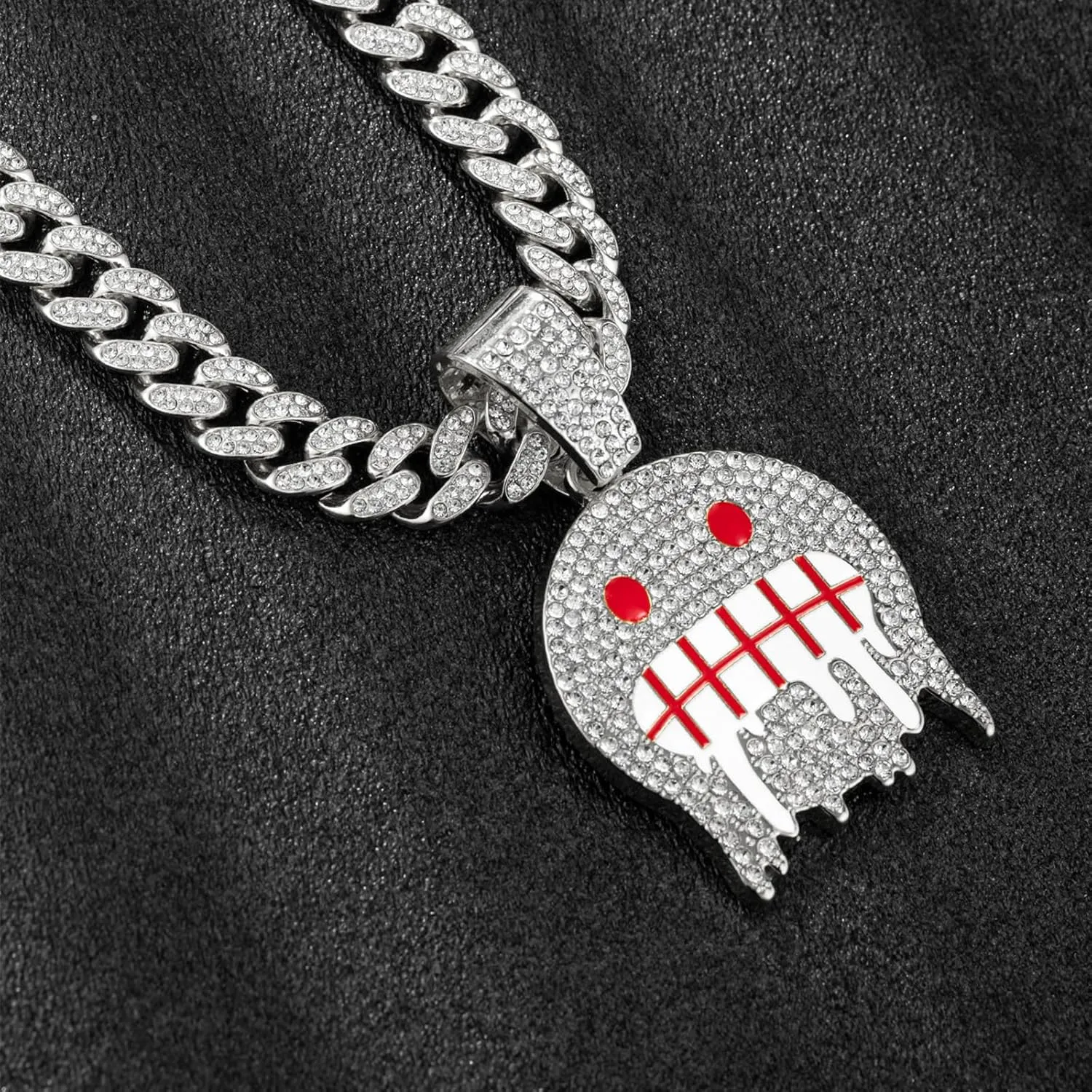 Miami Mens Cuban Link Chain Silver Gold Plated Bling Cuban Necklace Diamond Chain for Men iced out chain Hip Hop Jewelry