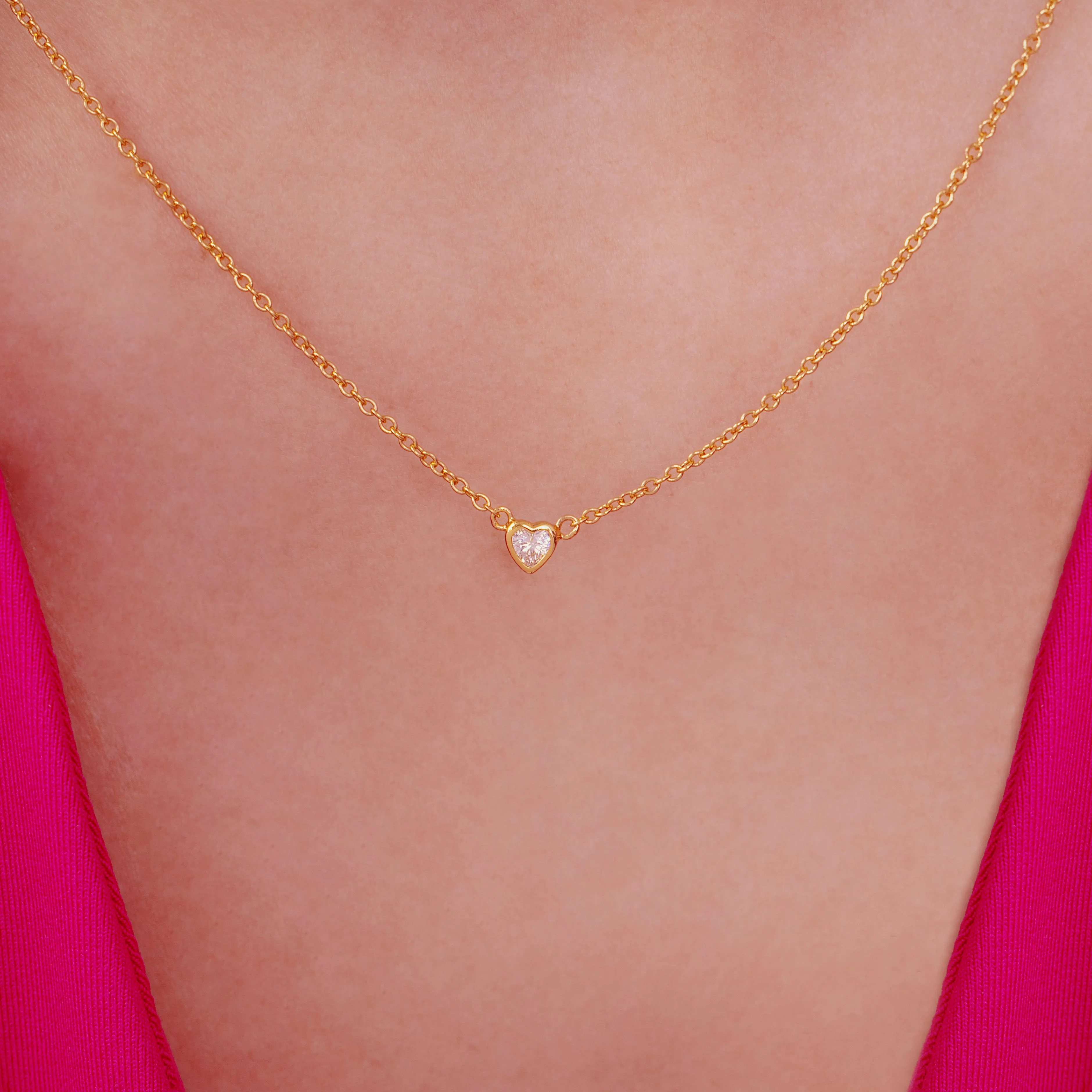 Mini Sparkle Heart Necklace