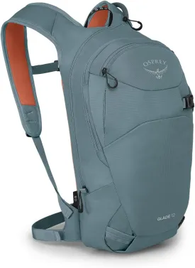 Osprey Glade 12L Ski and Snowboard Backpack with Hydraulics Water Reservoir, Celestine Blue