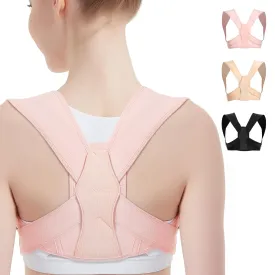 Posture Corrector for Women and Men, Adjustable Upper Back Brace for Clavicle Support and Providing Pain Relief from Neck, Shoulder, and Upper Back (Pink, Large/XLarge)