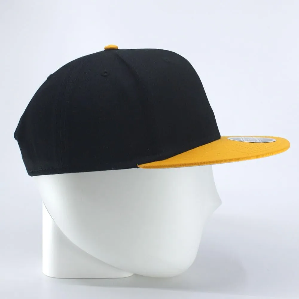 Premium Plain Cotton Twill Adjustable Flat Bill Snapback Hats Baseball Caps