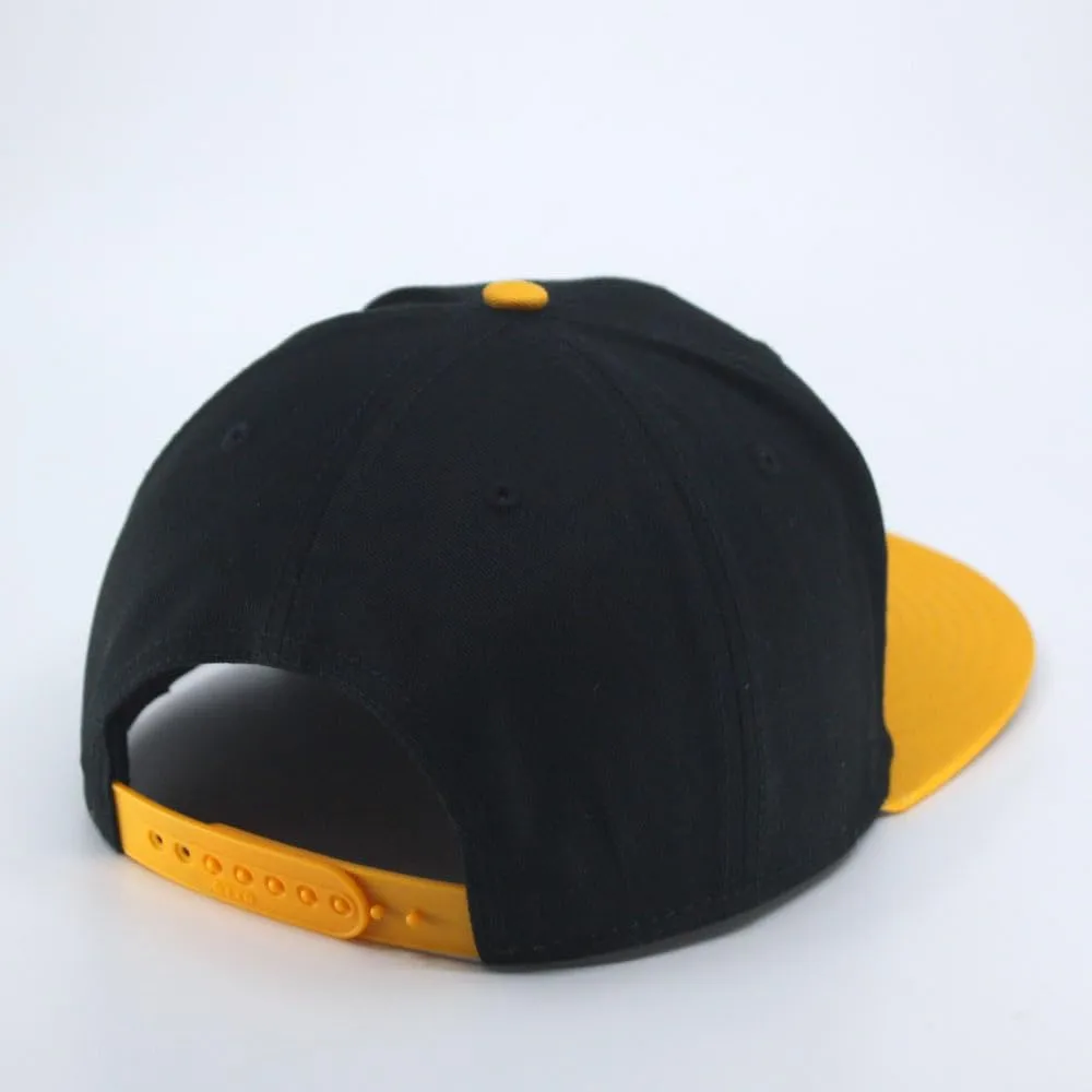 Premium Plain Cotton Twill Adjustable Flat Bill Snapback Hats Baseball Caps