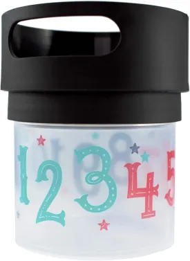 Spill Proof Snack Cup Black, 12 Ounce jar, Made in The USA