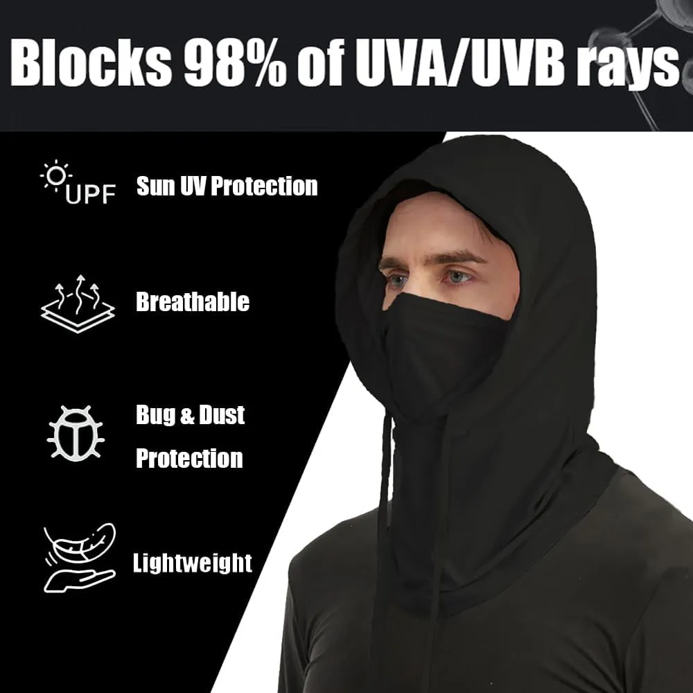 Sun UV Protective Balaclava Hood Mask Breathable Full Head Mask Face Cover for Men & Women Motorcycle Cycling Fishing