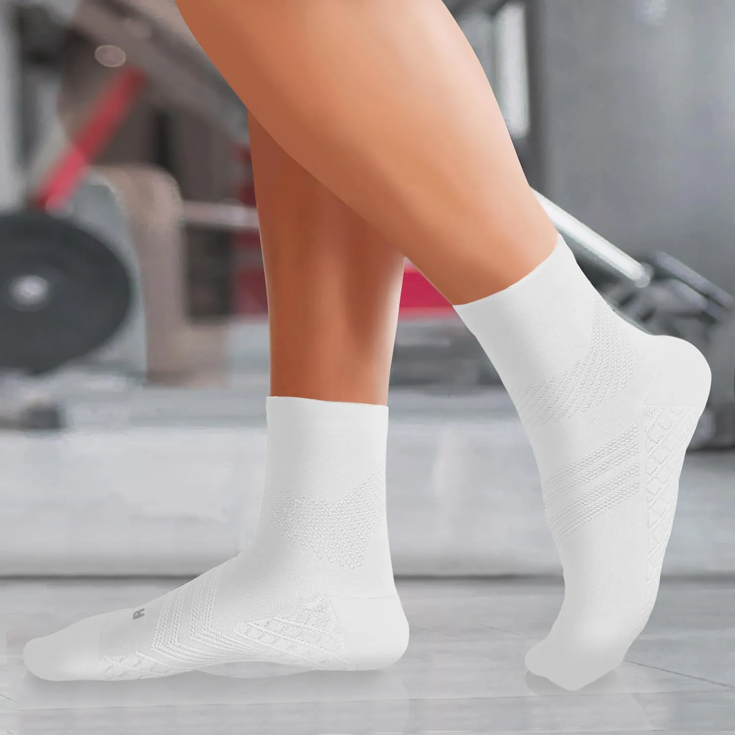 TechWare Pro Plantar Fasciitis Socks  Cushion Ankle Compression Socks Women & Men. Achilles Tendonitis Brace & Arch Support