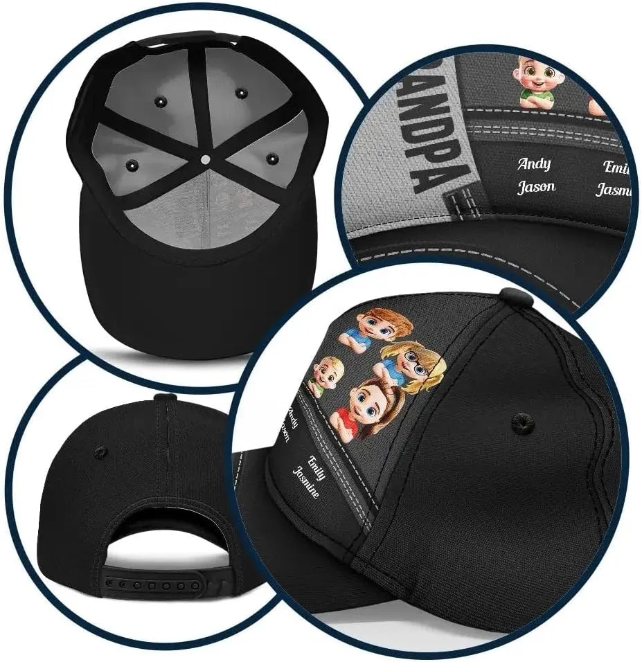 WANDER PRINTS Custom for Grandpa Dad - Personalized Classic Cap