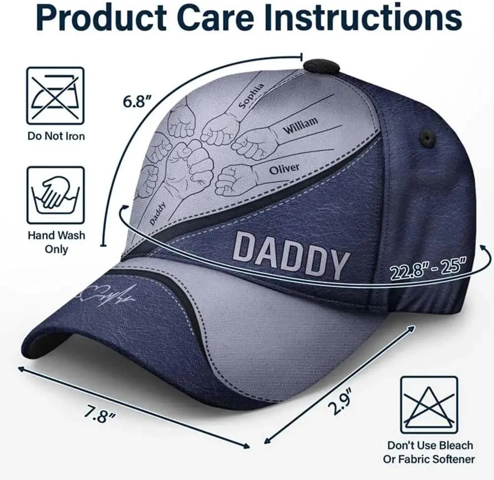 WANDER PRINTS Custom for Grandpa Dad - Personalized Classic Cap