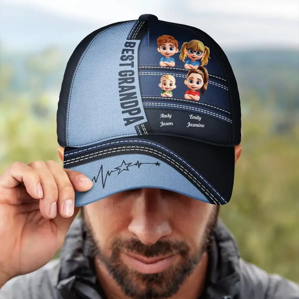 WANDER PRINTS Custom for Grandpa Dad - Personalized Classic Cap