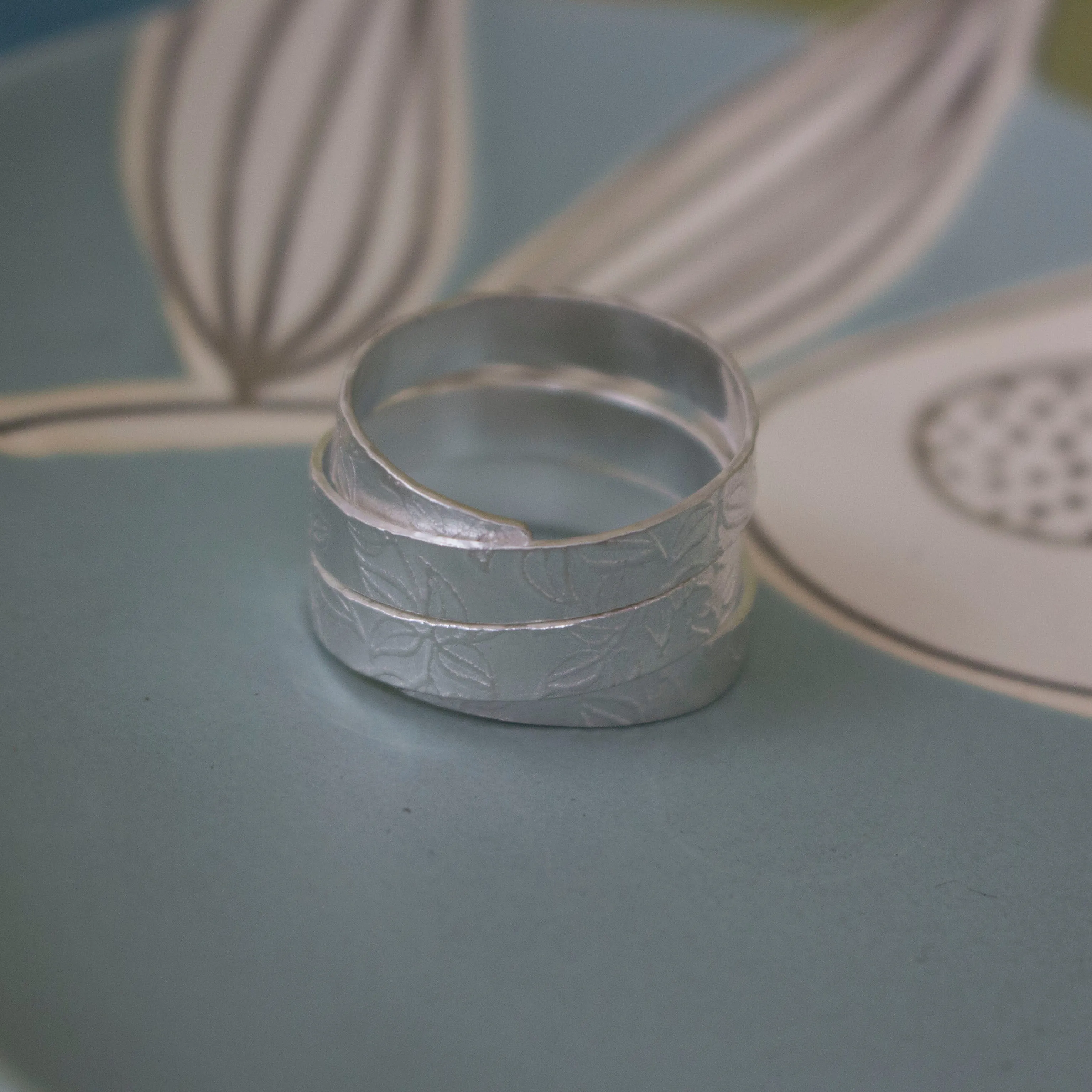 Watercolour Vines Ribbon Ring