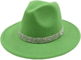 Women Fedora Hats with Diamond Band Fashion Wedding Party Jazz Cap Unisex Church Hat Bucket Hats