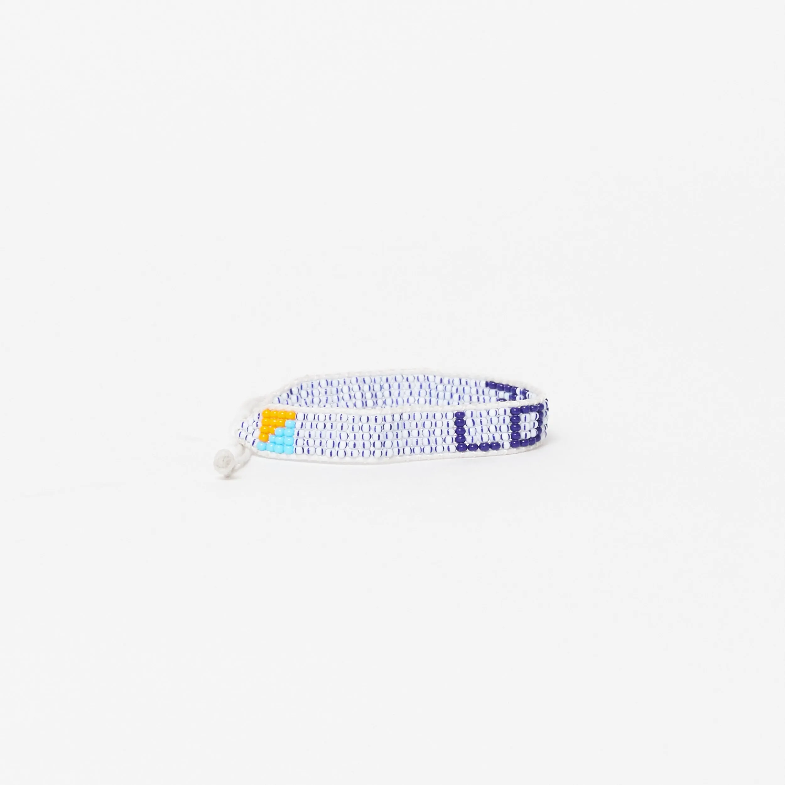 XLarge Woven LOVE Bracelet - Blue Dash/Navy